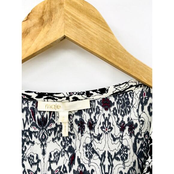 MAJE radenne printed crepe dress - Picture 4 of 8